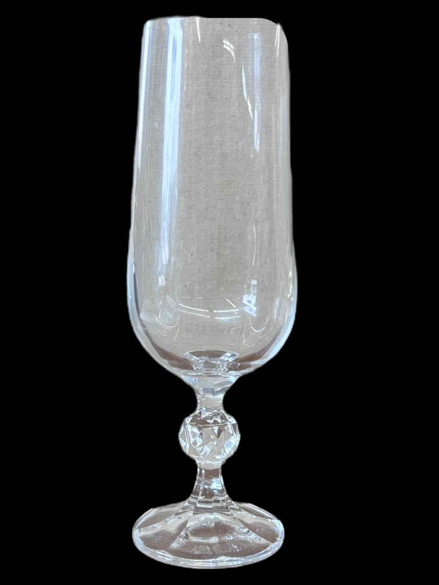 Bohemian Crystal Claudia Champagne Clear Glasses set of 6