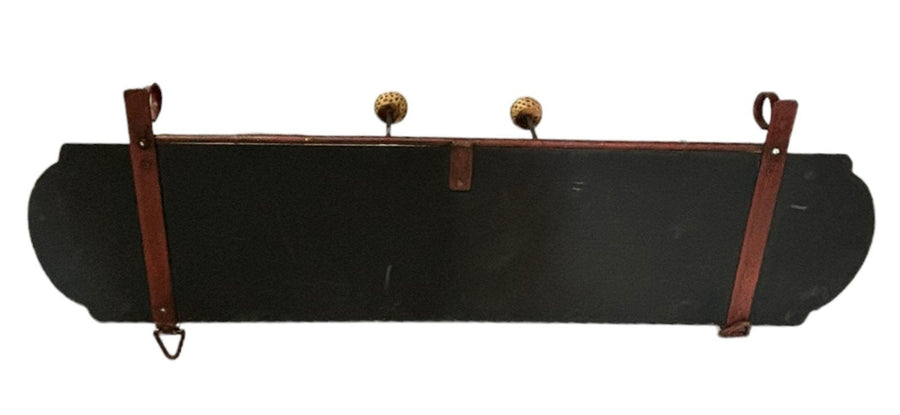 Golfing Coat Rack Wooden Painted Mural Wall Hanging Golf Motif Vintage Storage