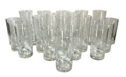 Libbey S Monogrammed Drinking Glasses 21 Cups Collins Highball Tumblers Set