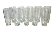 Libbey S Monogrammed Drinking Glasses 21 Cups Collins Highball Tumblers Set