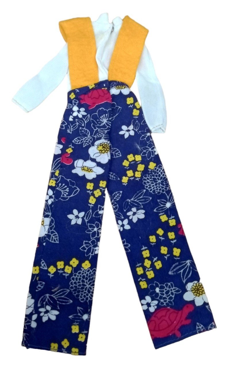 Barbie Jumpsuit With Floral Bottoms Doll Clothing Vintage Collectible Nostalgic