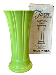 Fiesta - Chartreuse Green Medium Flower Vase Homer Laughlin Ceramic Home Decor