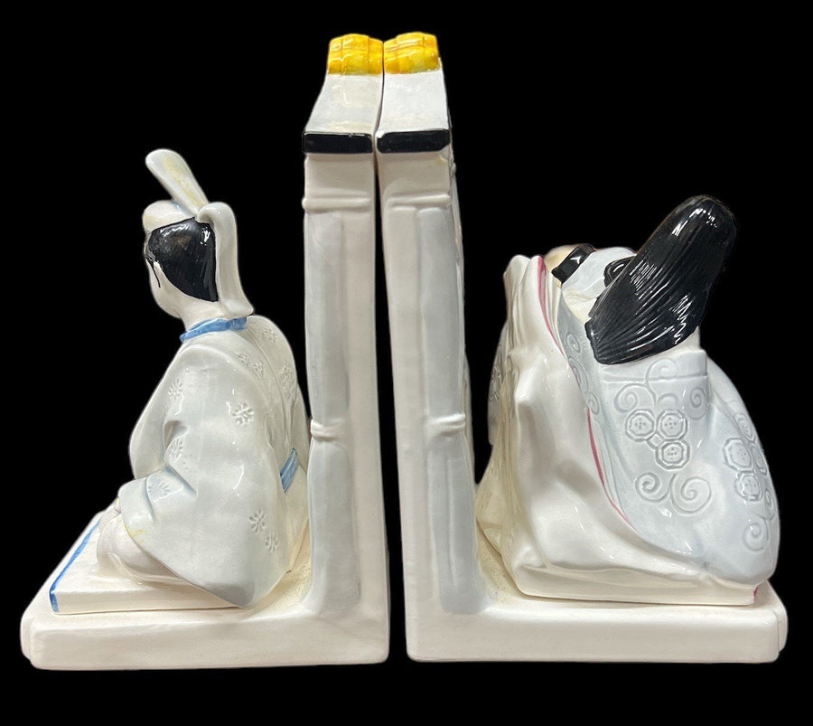 Bookends Antique Taste Setter Sigma Vintage Handpainted Made in Japan Set of 2