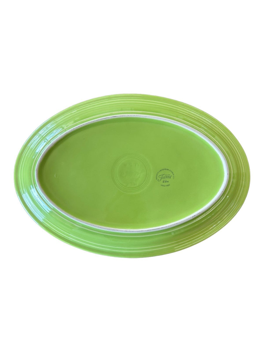 Fiesta - Chartreuse Green Large Oval Serving Platter Homer Laughlin Ceramic Dish