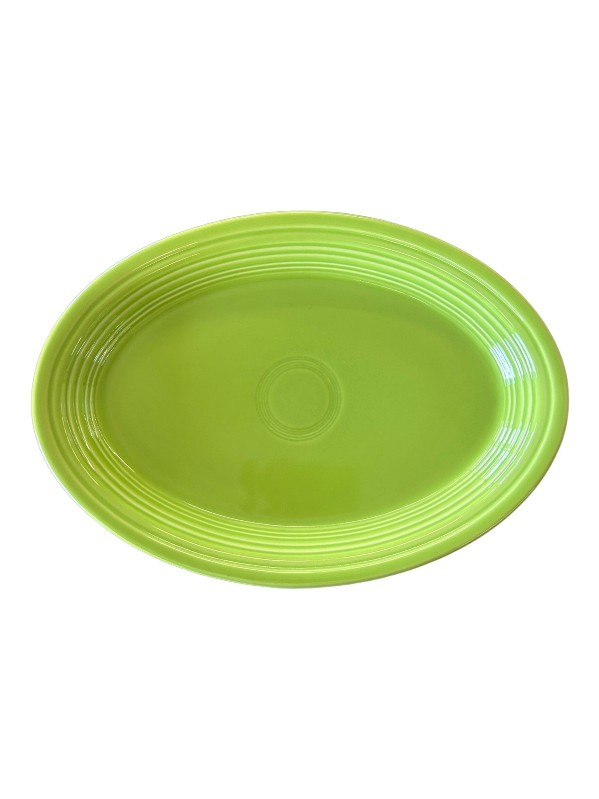 Fiesta - Chartreuse Green Large Oval Serving Platter Homer Laughlin Ceramic Dish