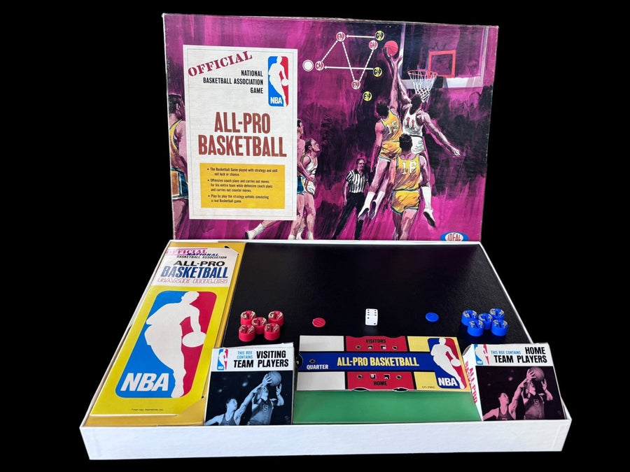 NBA All-Pro Official Basketball 1969 Board Game by Ideal Vintage