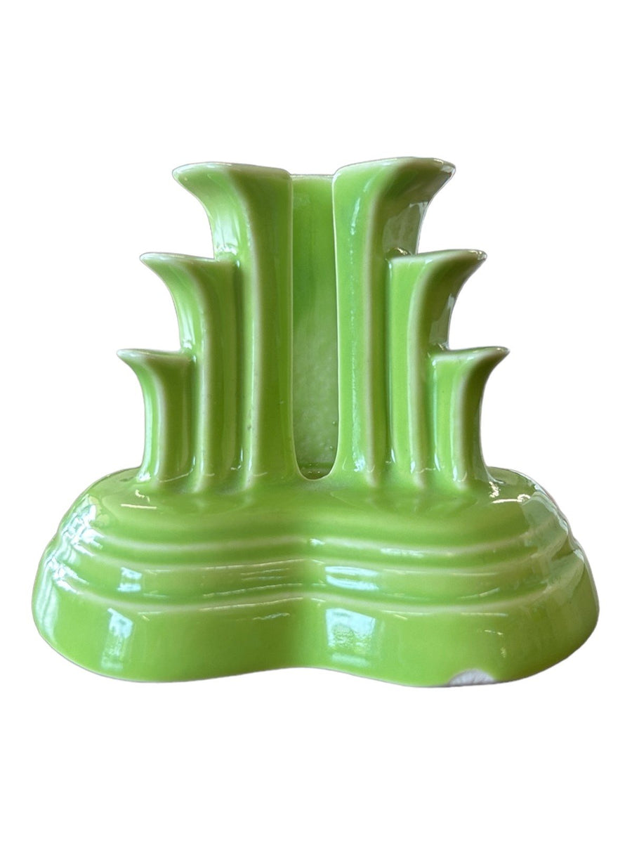 Fiesta - Chartreuse Green Tripod Pyramid Candleholder No Box Homer Laughlin HLC