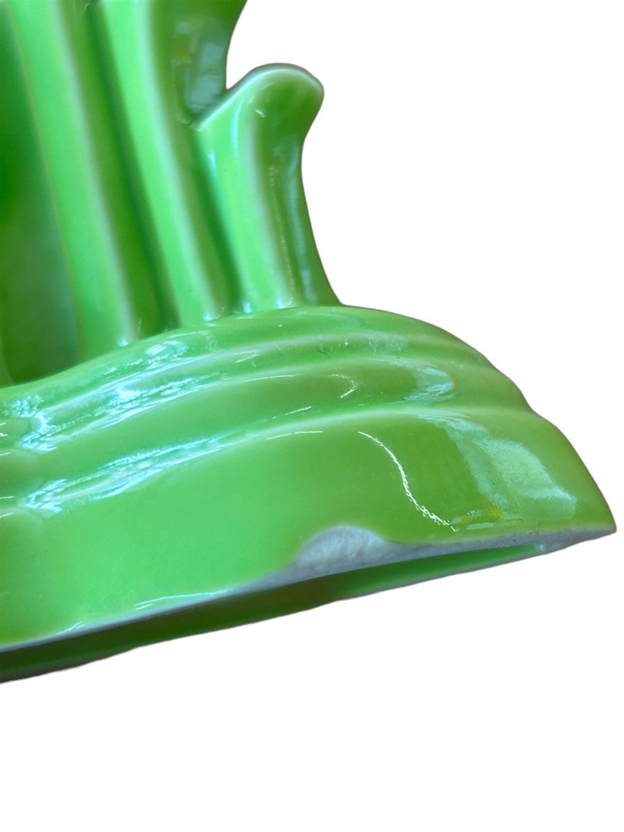 Fiesta - Chartreuse Green Tripod Pyramid Candleholder No Box Homer Laughlin HLC