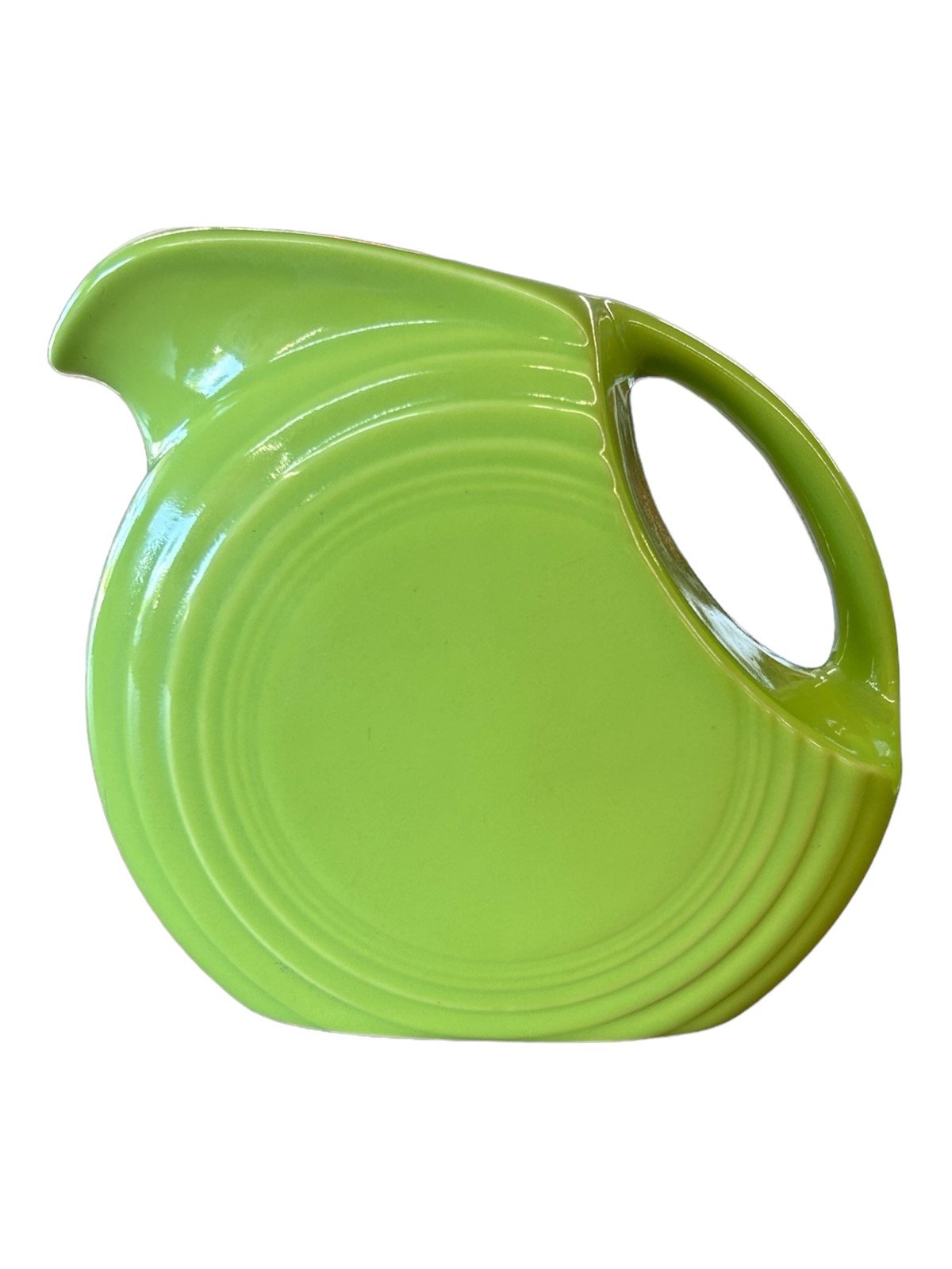 Fiesta - Chartreuse Green 67OZ Large Disk Pitcher No Box Ceramic Homer Laughlin