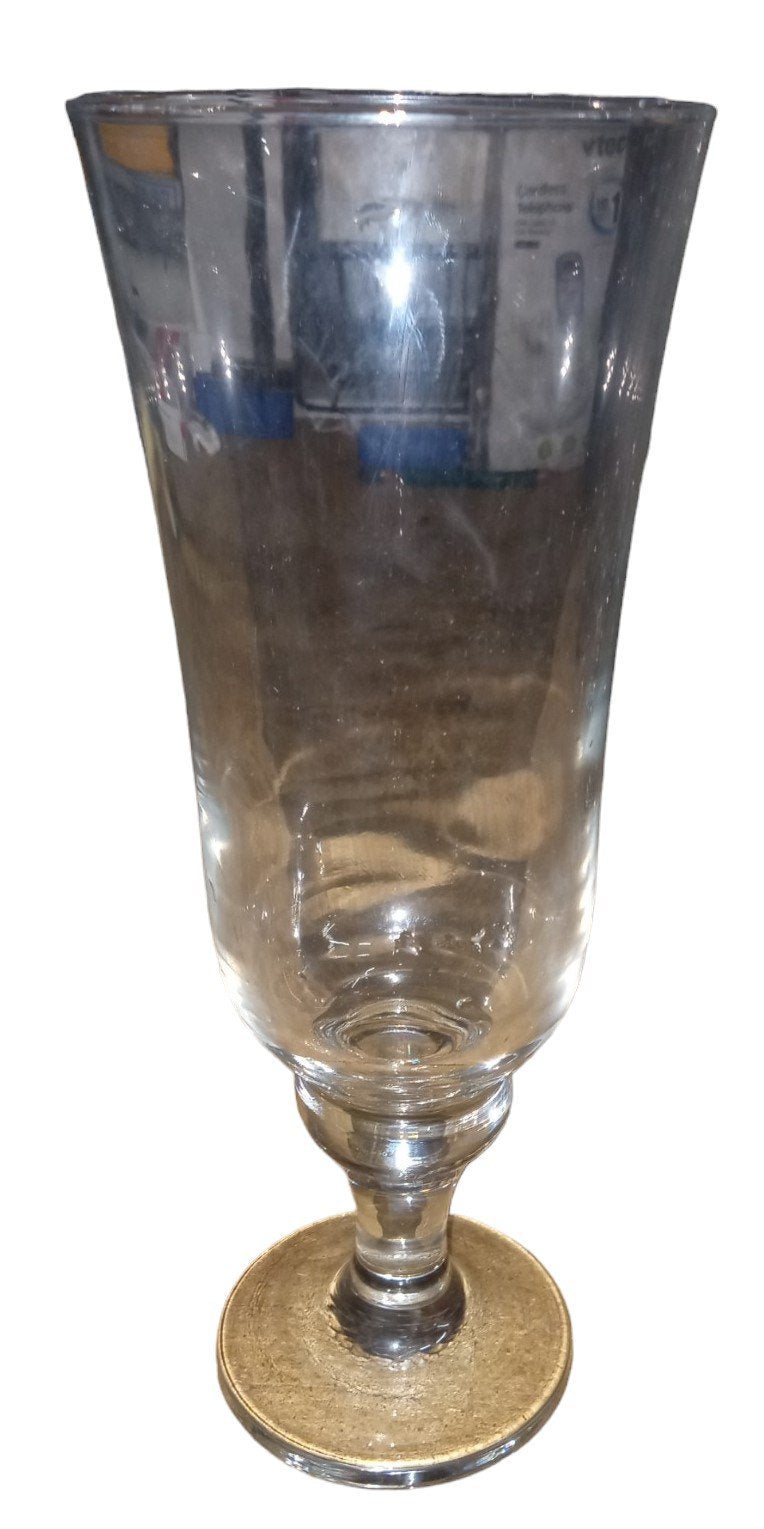 Pilsner Beer Glasses Antique Clear Goblet Vintage Set of 8