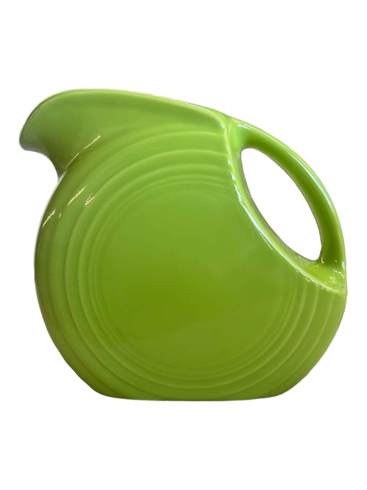 Fiesta - Chartreuse Green Small/Medium Disk Pitcher Homer Laughlin Kitchenware