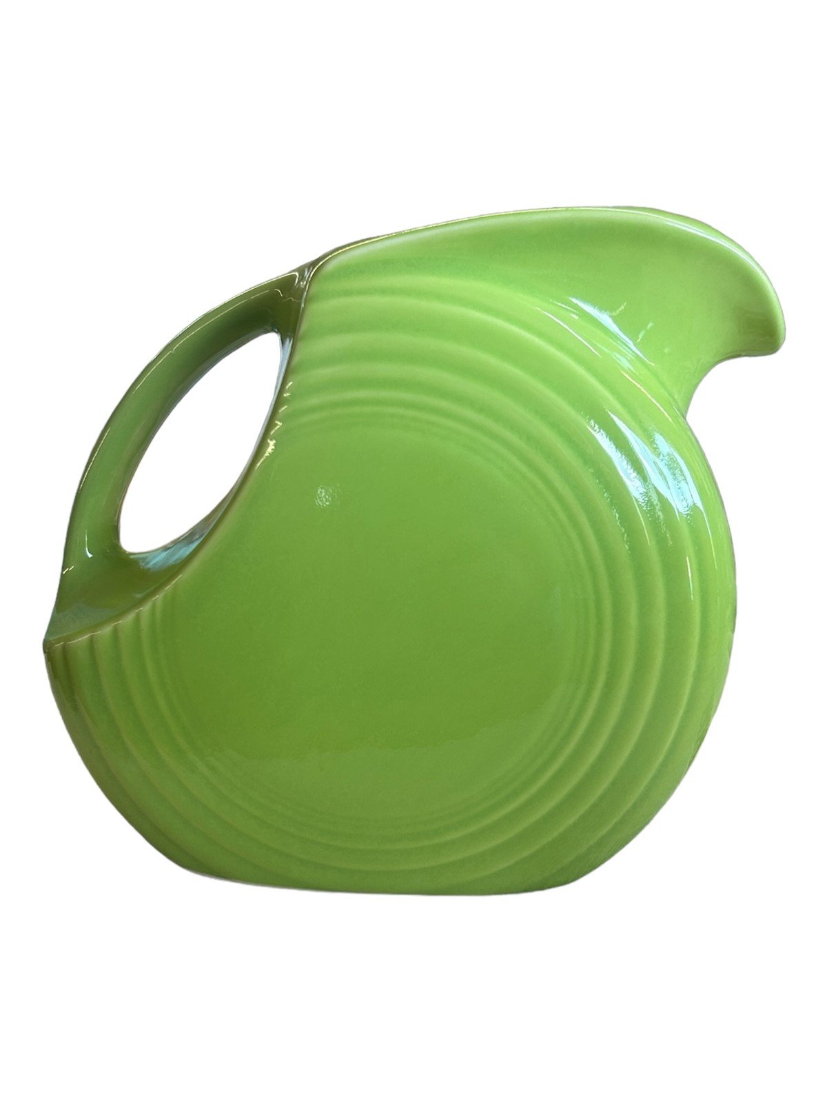 Fiesta - Chartreuse Green 67OZ Large Millennium Y2K Disk Pitcher Homer Laughlin