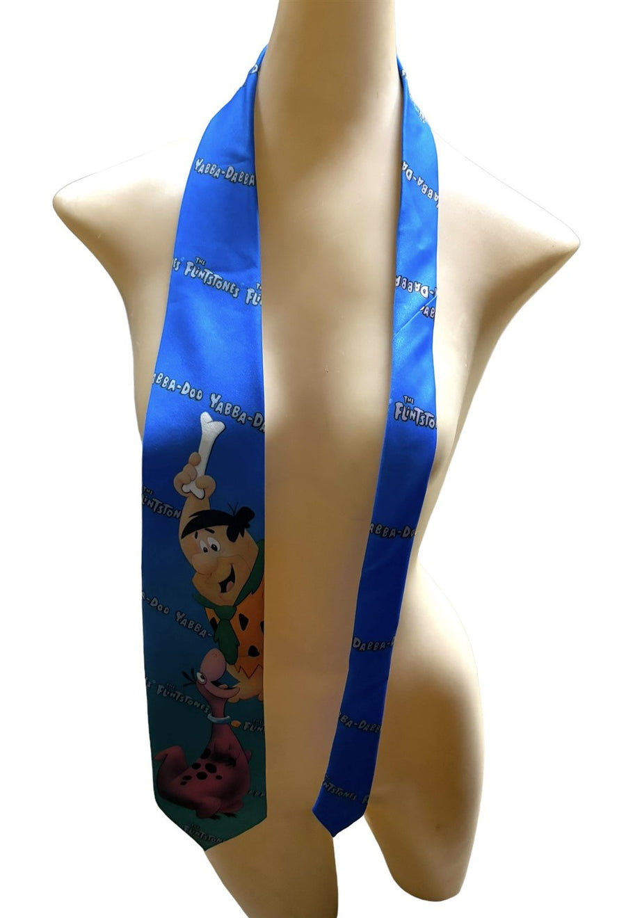 Flintstones Tie 1994 Ralph Marlin & Co Fred and Dino Polyester Necktie Accessory