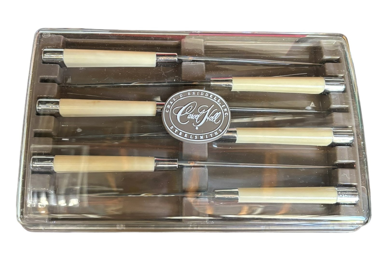 Carvel Hall Stainless Steel Kitchen Knife Set 8 Piece Steak Carving Bakelite