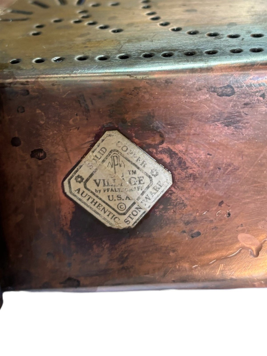 Pfaltzgraff Copper Napkin Holder Authentic Stoneware Floral Design