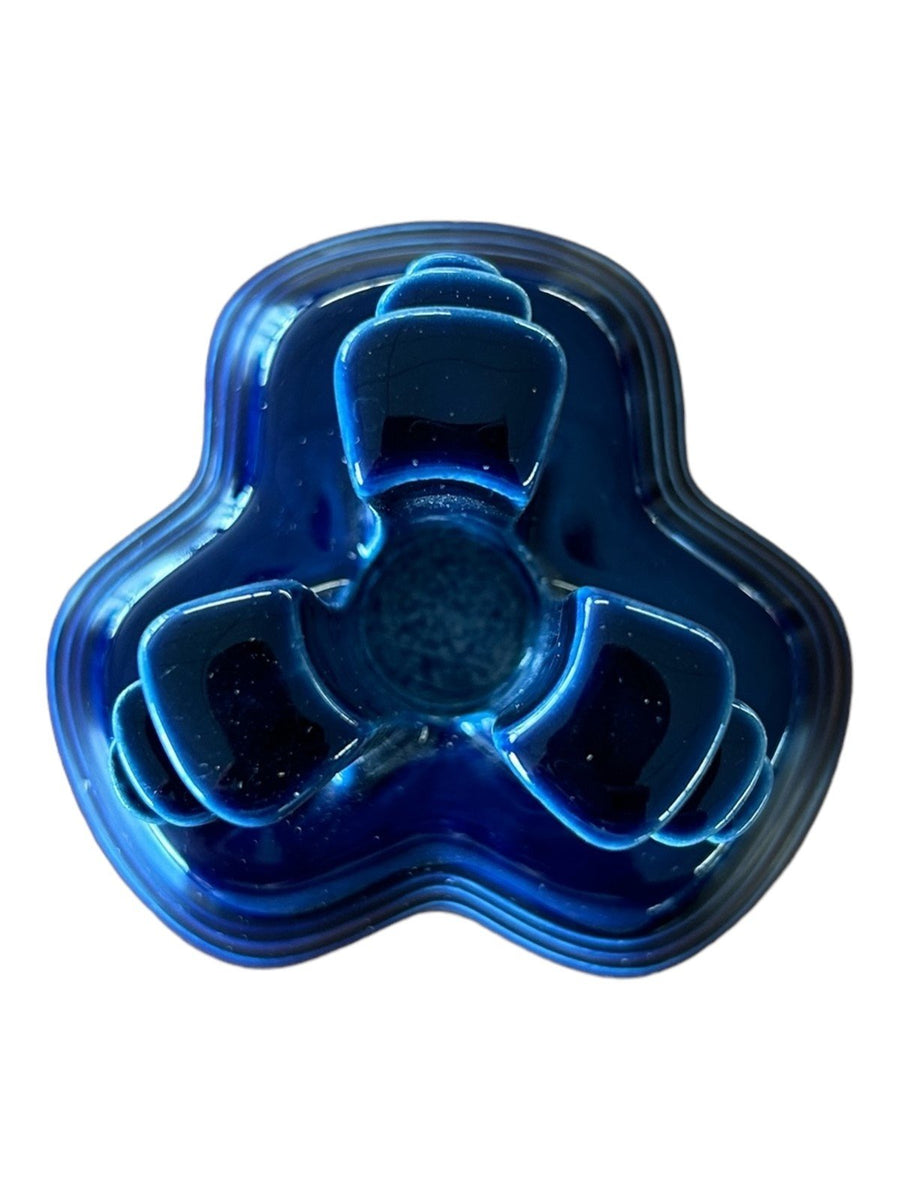 Fiesta - Cobalt Blue Tripod Pyramid Candleholder No Box Homer Laughlin Ceramic