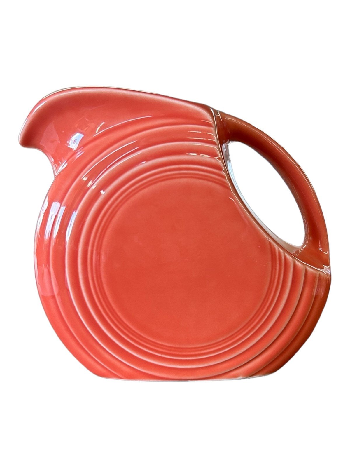 Fiesta - Persimmon Orange Small/Medium Disk Pitcher Homer Laughlin Kitchenware