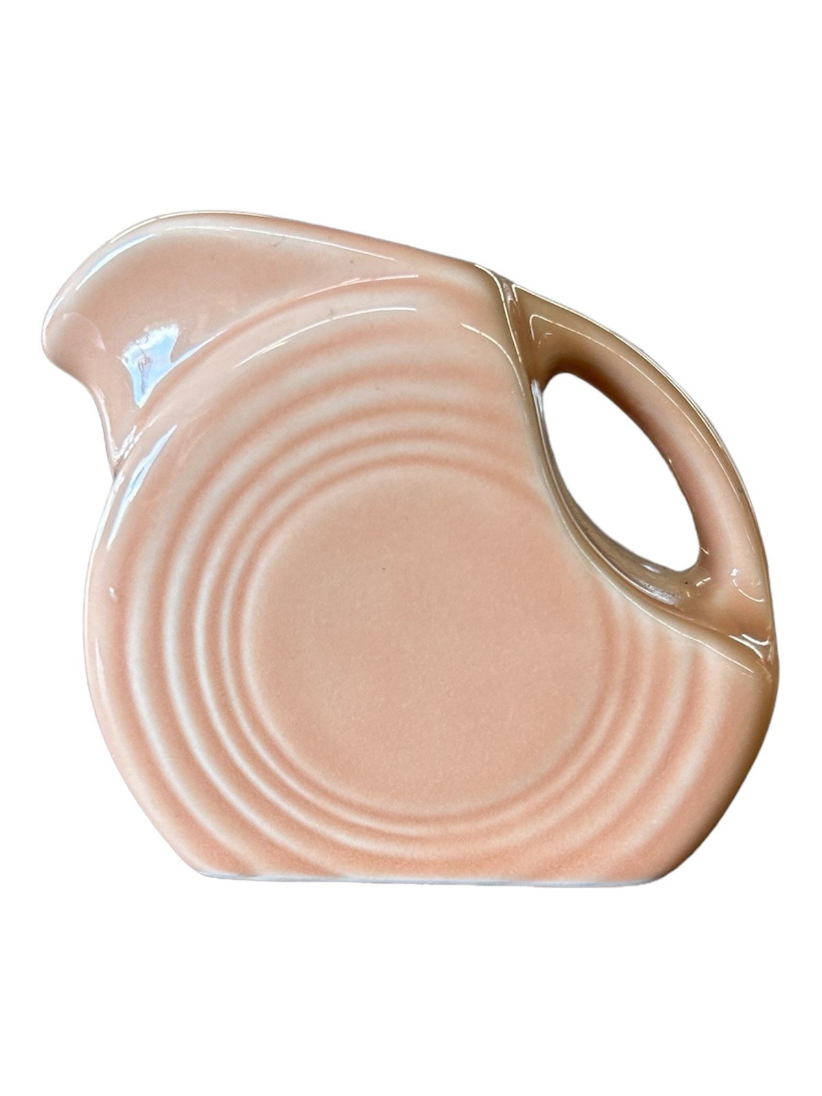 Fiesta -Apricot Peach Mini Disk Pitcher No Box Ceramic Homer Laughlin Home Decor