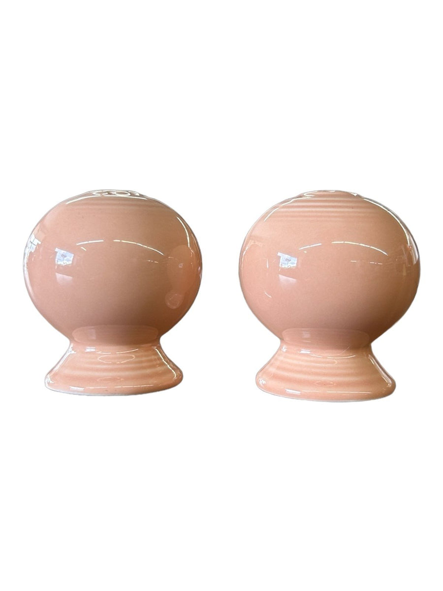 Fiesta - Apricot Peach Ball Salt and Pepper Set Shakers Ceramic Homer Laughlin