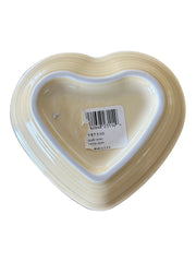 Fiesta - Ivory Cream Off-White Small Heart Bowl Homer Laughlin Ceramic Dish HLC