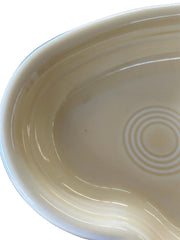 Fiesta - Ivory Cream Off-White Small Heart Bowl Homer Laughlin Ceramic Dish HLC