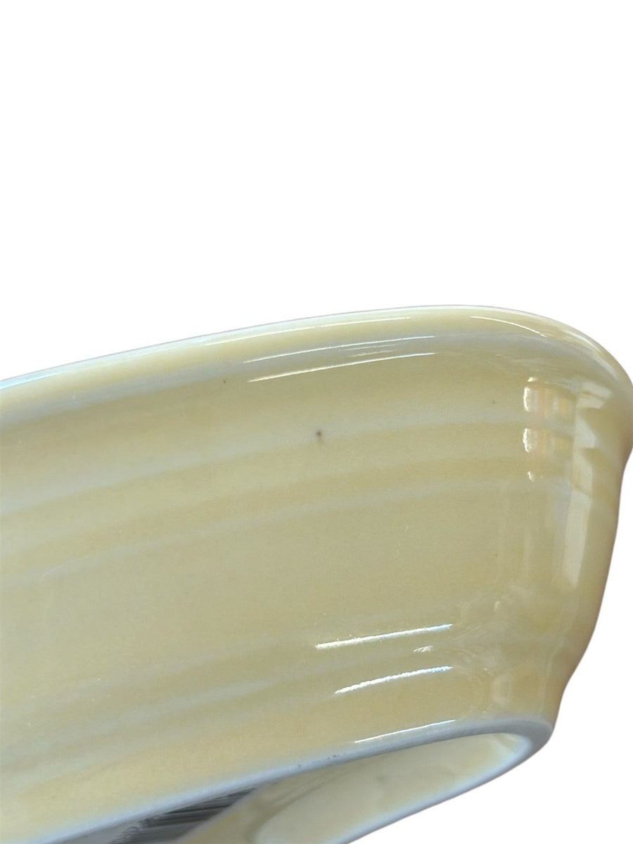 Fiesta - Ivory Cream Off-White Small Heart Bowl Homer Laughlin Ceramic Dish HLC