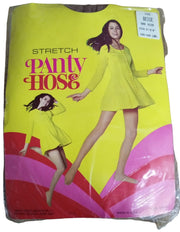 Stretch Panty Hose Beige One Size Fits 5' to 5'8" 100-160 Lbs. Vintage