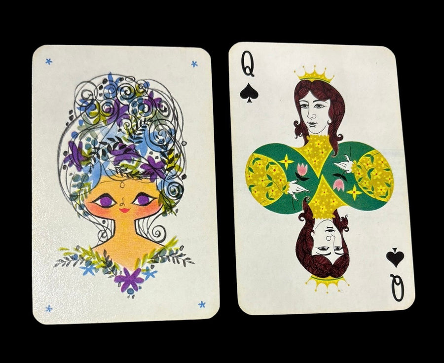 Playing Cards Hallmark Duo Vintage Mademoiselle In Original Case