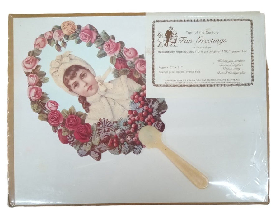 Turn Of The Century Fan Greetings Vintage Collectible Nostalgic Reproduction