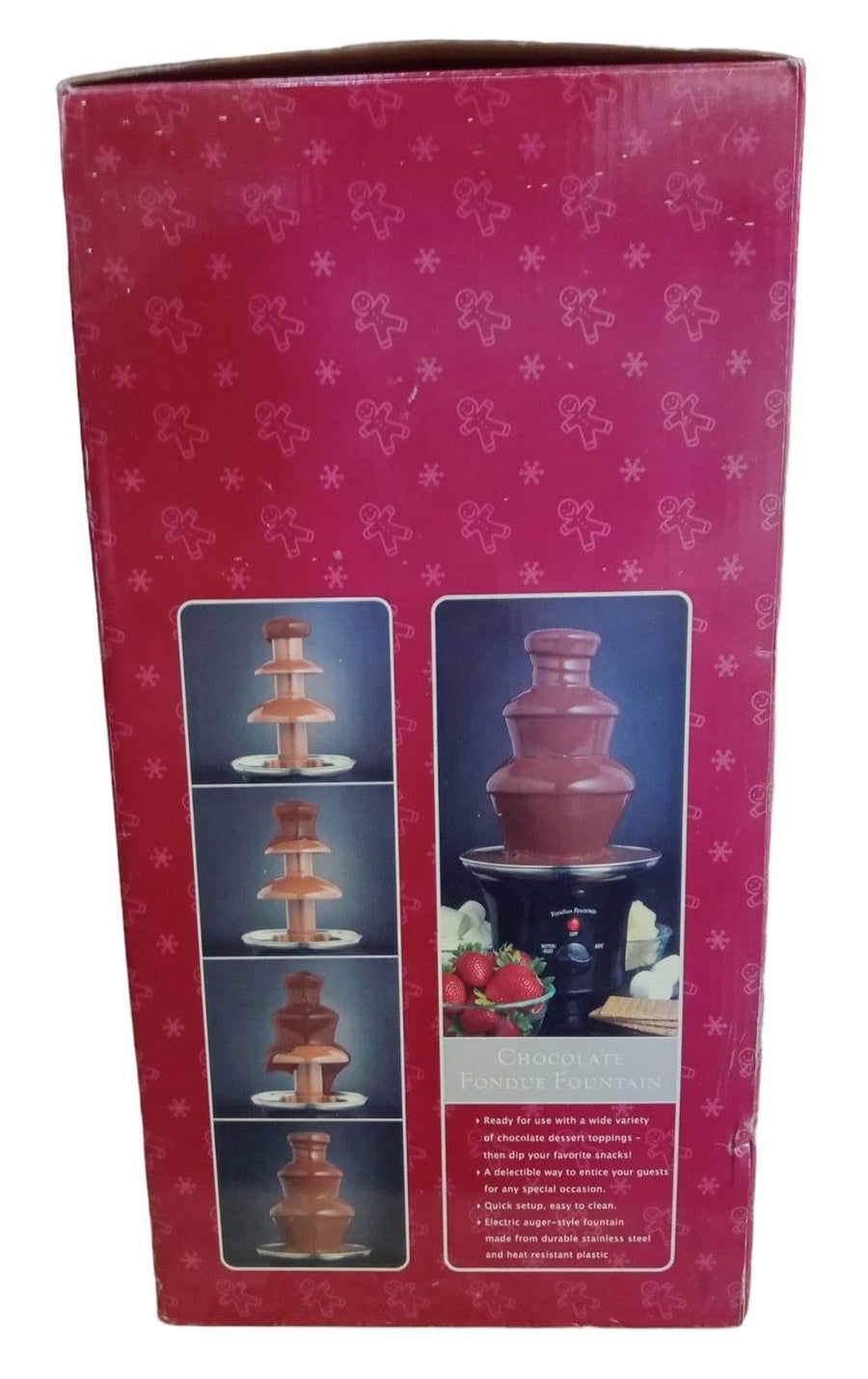Chocolate Fondue Fountain Complete In Box Kitchenware Decadent UL Listed
