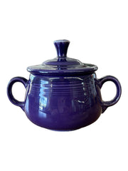 Fiesta - Plum Purple 4-Piece Sugar Bowl and Creamer Set with Tray Homer Laughlin