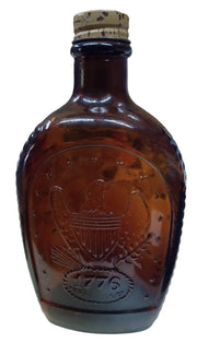 Log Cabin Maple Syrup Glass Bottle Vintage Collectible Nostalgic Storage