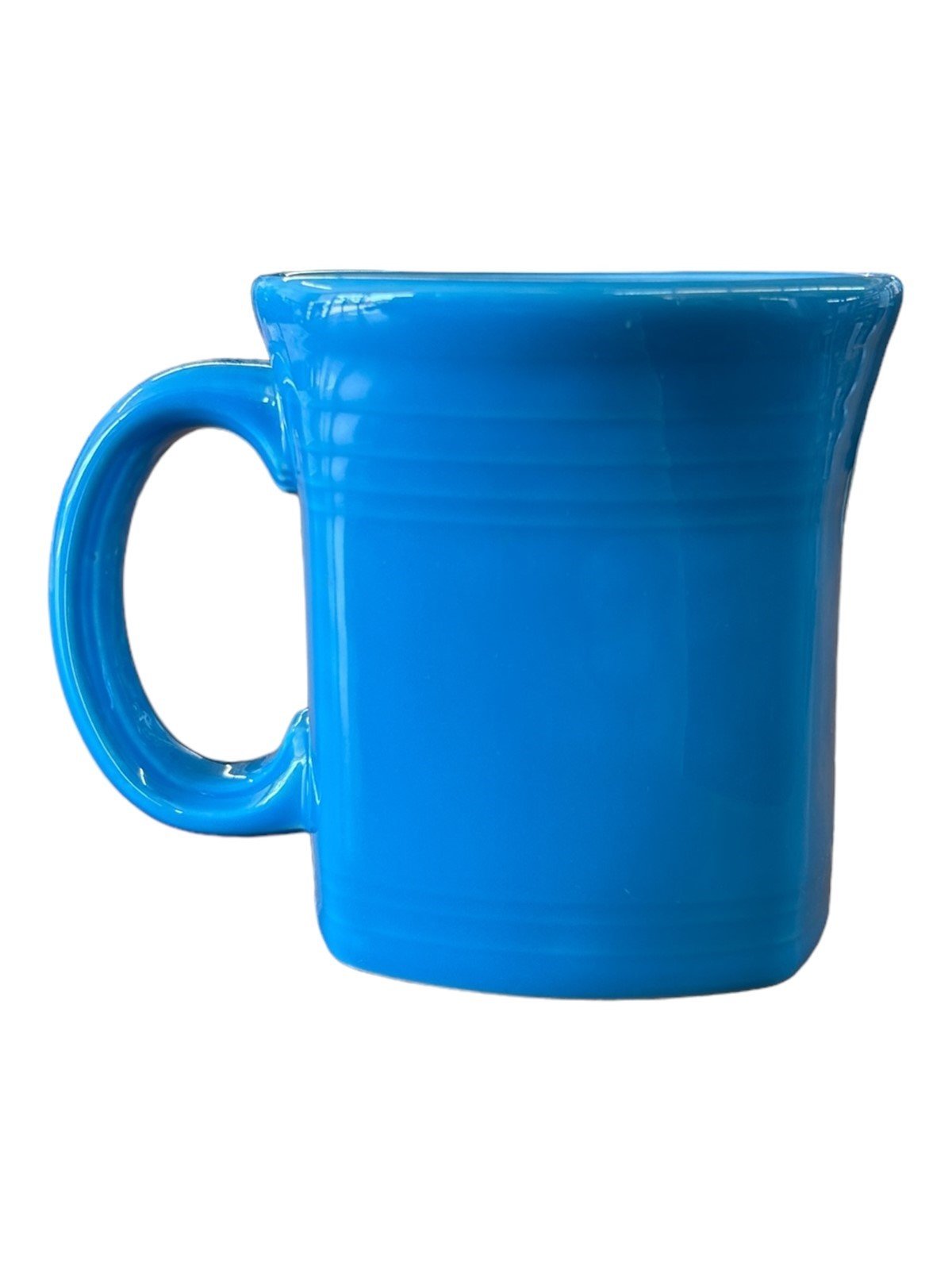 Fiesta - Peacock Blue Retired Square Mug Homer Laughlin Ceramic Coffee Cup Drink