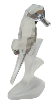 Swarovski Crystal Glass Seahorse Vintage Collectible Ornate Art Glass Gift Idea