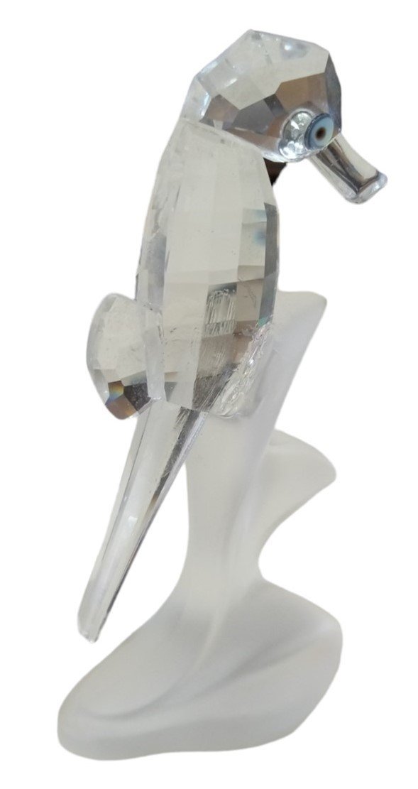 Swarovski Crystal Glass Seahorse Vintage Collectible Ornate Art Glass Gift Idea