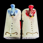 Salt and Pepper Shakers Enesco Blue Jay Cardinal Birds on Mailboxes U.S. Decor