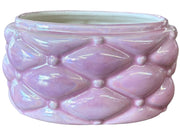 Holland Mold Pink Quilted Trinket Box with Lid Porcelain Vintage AC4