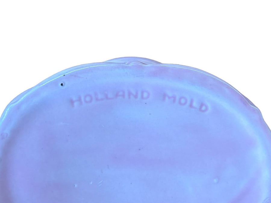 Holland Mold Pink Quilted Trinket Box with Lid Porcelain Vintage AC4