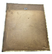 Silk Pressed Flowers Art Deco Woman Dress Picture In Frame Antique Home Decor