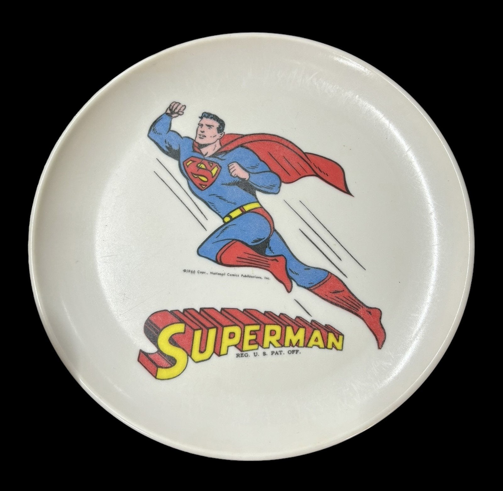 Superman Melmac Dishes Set 1966 Vintage Bowl Plate Comics Dinnerware