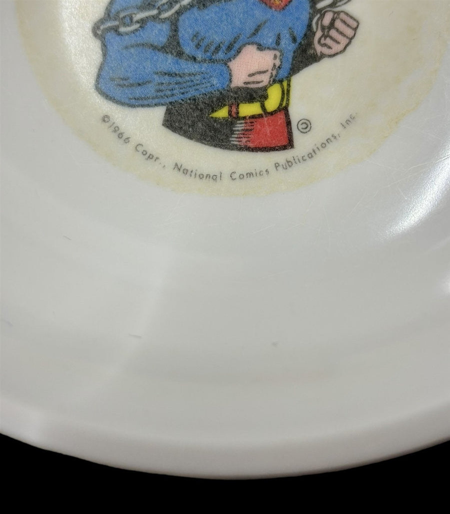 Superman Melmac Dishes Set 1966 Vintage Bowl Plate Comics Dinnerware