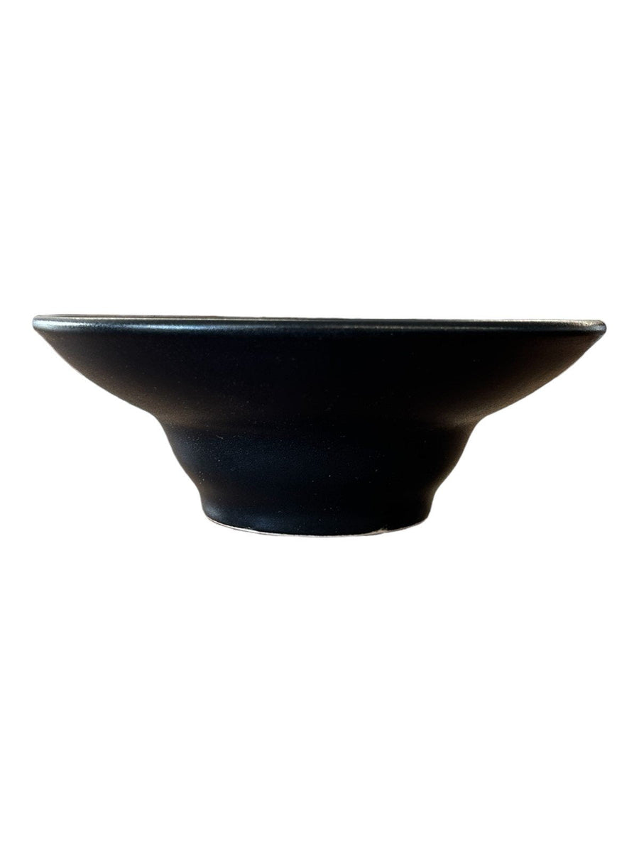 Hall China Foundry Black Small Coronet Bowl 8" Diameter Ceramic Dish Pottery Bowl