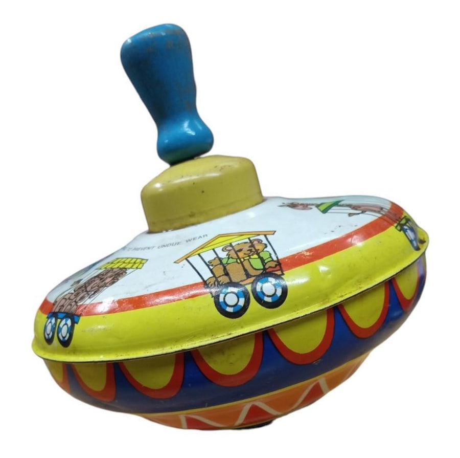 Ohio Art Spinning Circus Top Tin Toy Vintage Antique Collectible Nostalgic