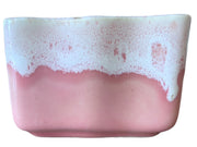 Upco Pink and White Drip Glaze Planter #922 Made in USA