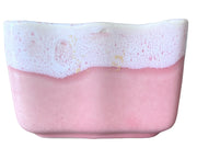 Upco Pink and White Drip Glaze Planter #922 Made in USA