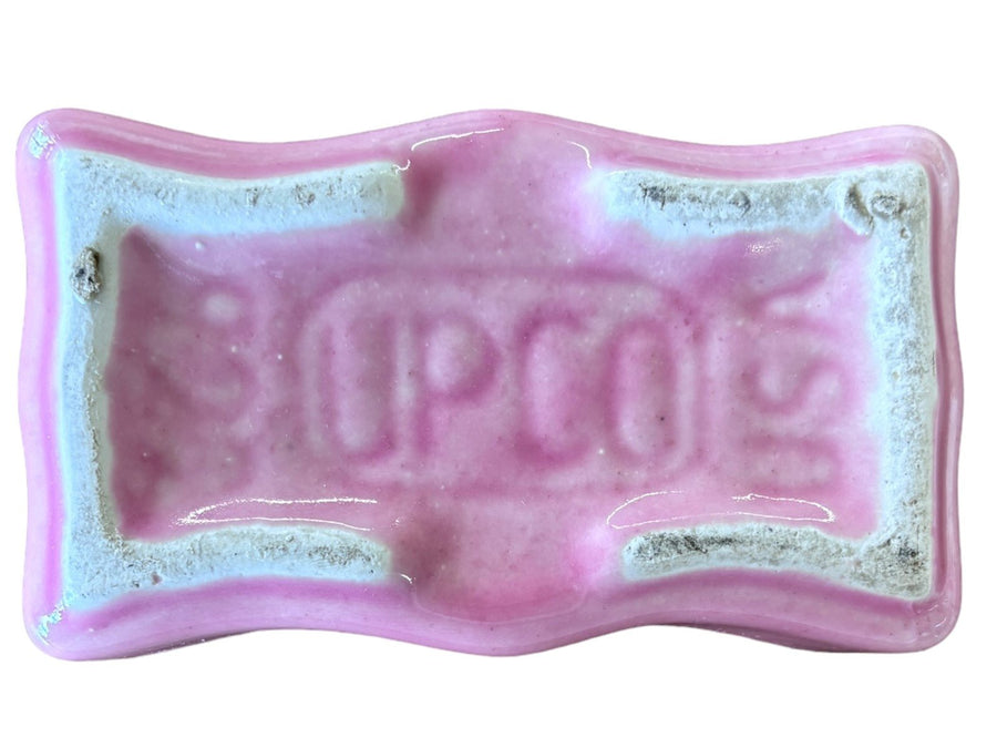 Upco Pink and White Drip Glaze Planter #922 Made in USA