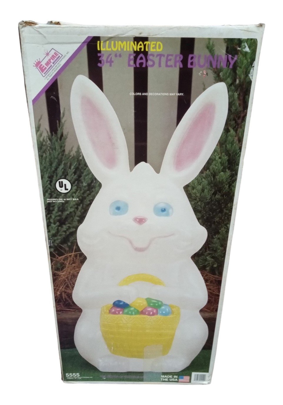 Empire 34" Easter Bunny Blowmold Vintage Collectible Outdoor Holiday Decor
