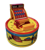 Mouse Bank Vintage Wind Up Toy Deville Magic Cash Register Original Box