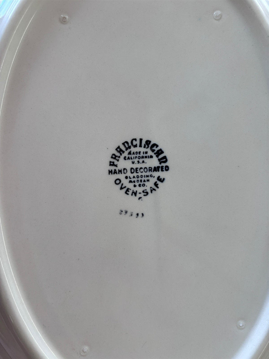 Franciscan ware Hand Decorated Apple Serving Tray Gladding Mcbean & Co Oven Safe