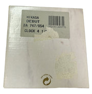 Mikasa Walther Glass Clock Quartz Geometric Desk Decor in Box